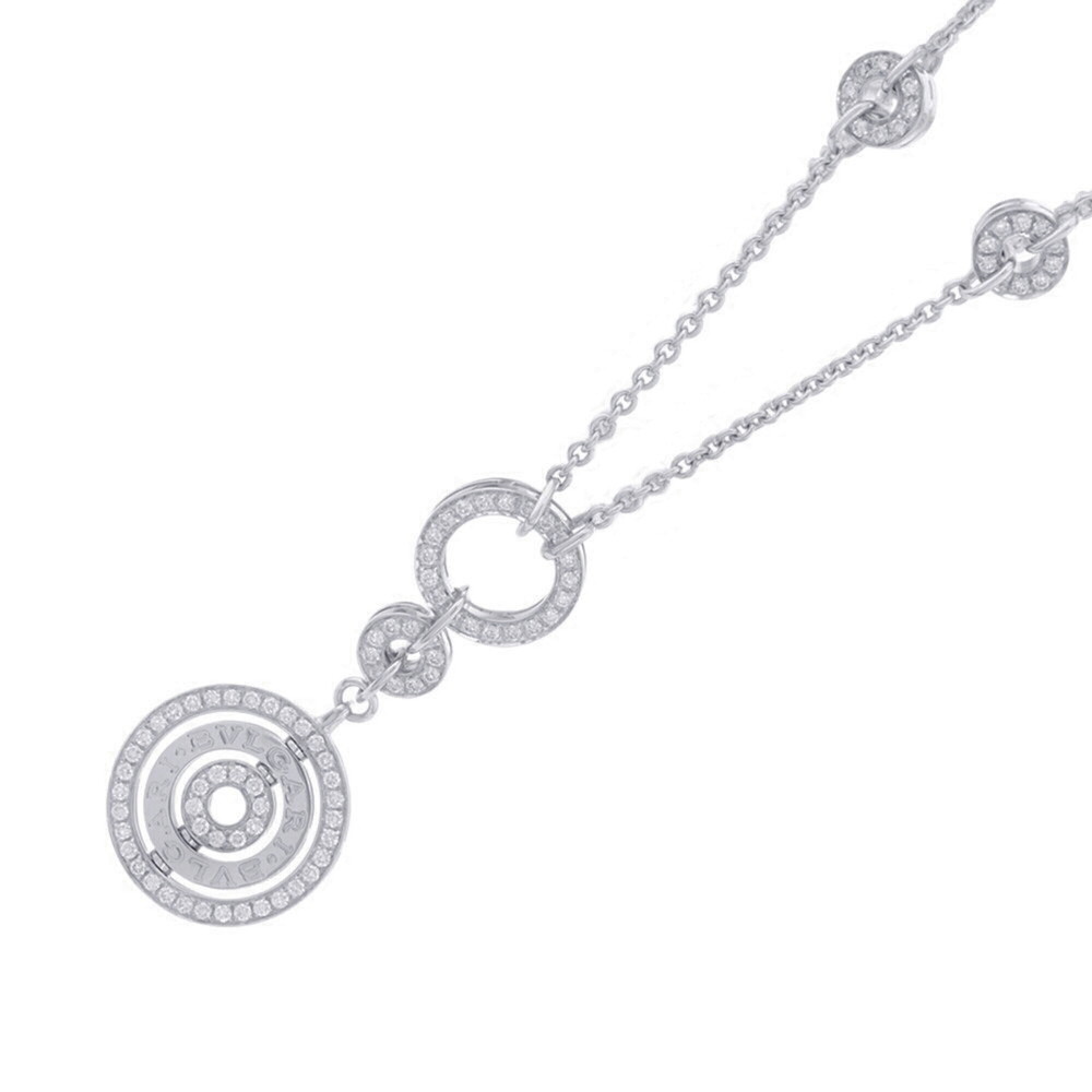 BVLGARI Necklace Astrale Cerchi Diamond 18KWG White Gold 336480 Pendant
